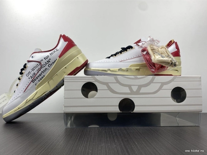 Rep Onekick Low DJ4375-106 Jordan White 2 SP Off-White Retro Red 0722